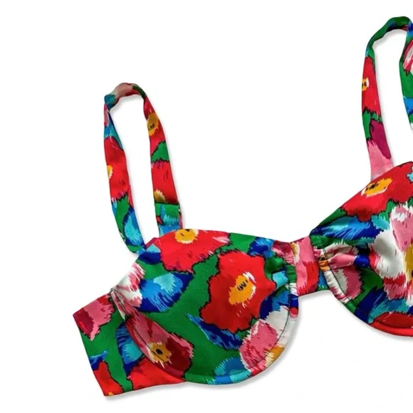 Colorful Floral Maxi Skirt + Top Set | Adjustable Top / Ruched Skirt | S | NWOT - Picture 4 of 6